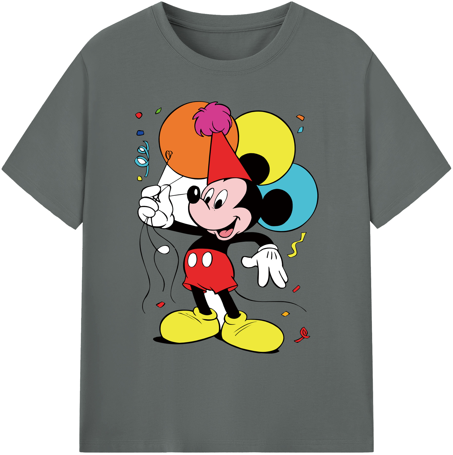 ミッキーマウス Mickey Mouse 綿100％ メンズ半袖Tシャツ｜肌触りやわらか＆通気性